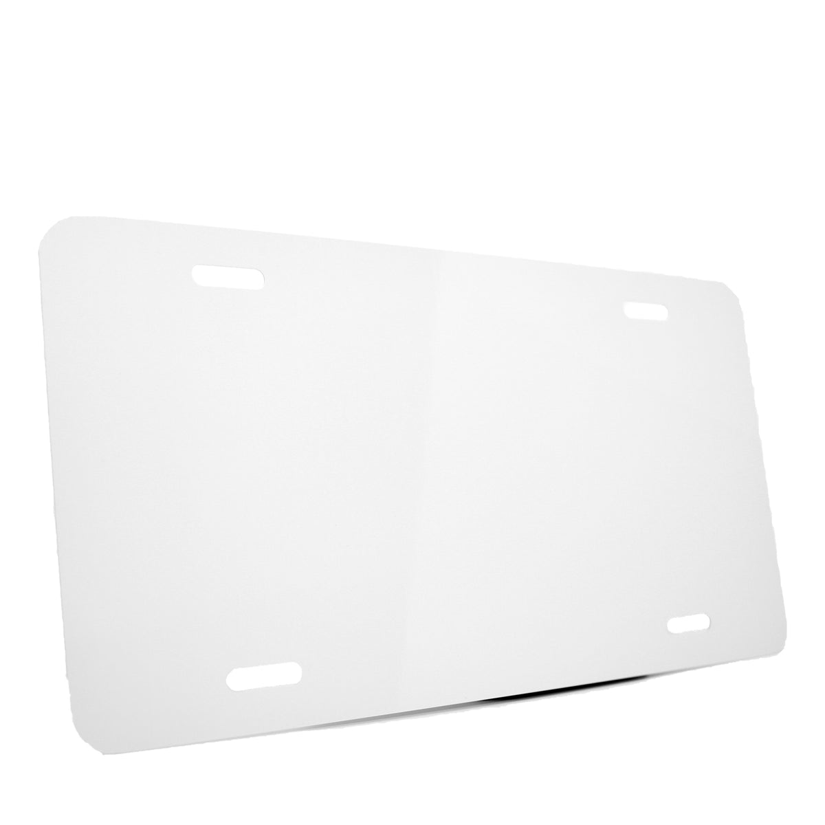 SubliPro 4 Hole Aluminum License Plate Blanks White Dye Coated For